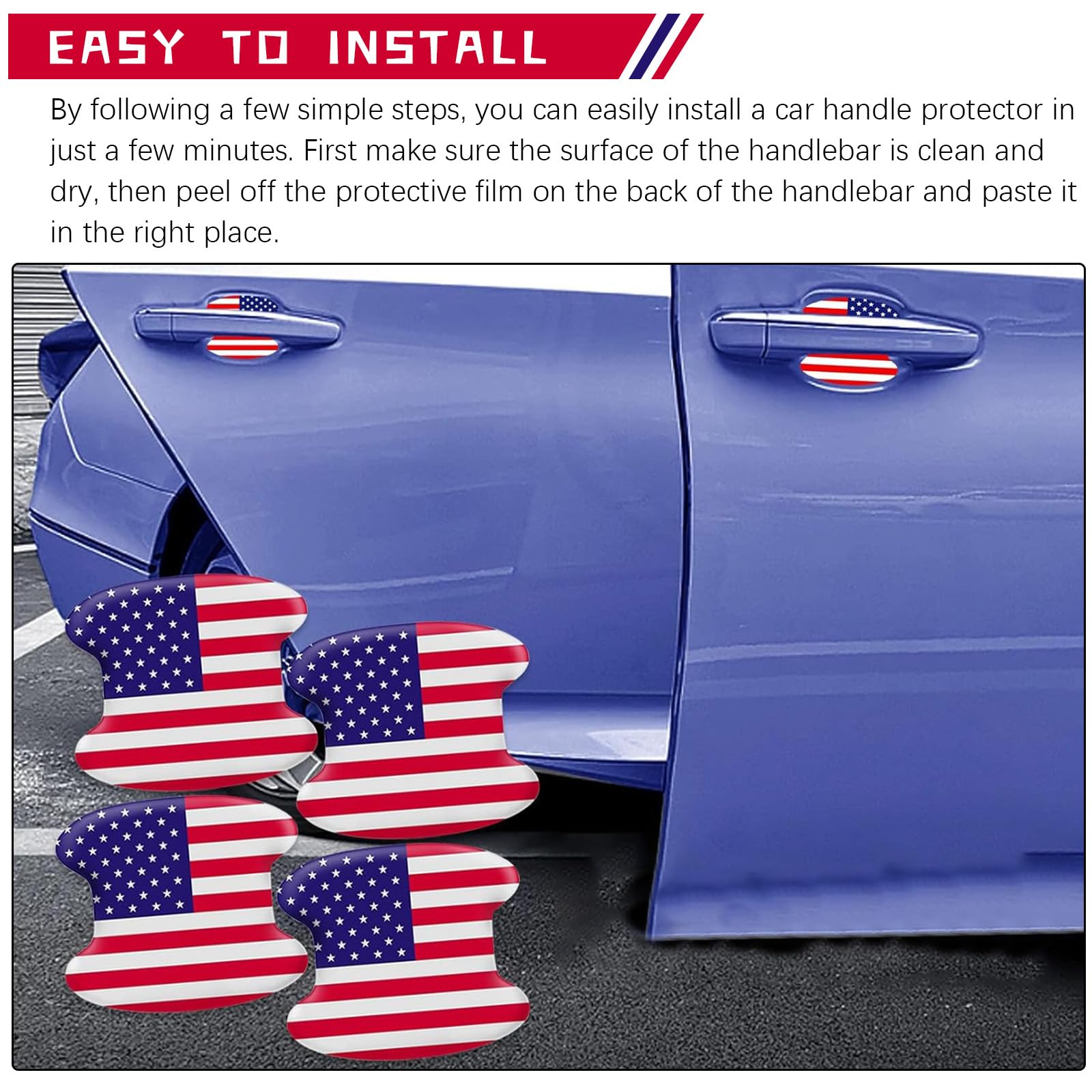 Car Door Protector For Dogs 4PCS Car Door Handle Protection Film