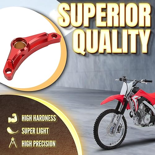 Miniatura 9 de Canitu Soporte de eje de cambio rojo, soporte de aluminio anodizado CNC Billet para palanca de cambios con soporte de 2 pernos para Honda CRF110