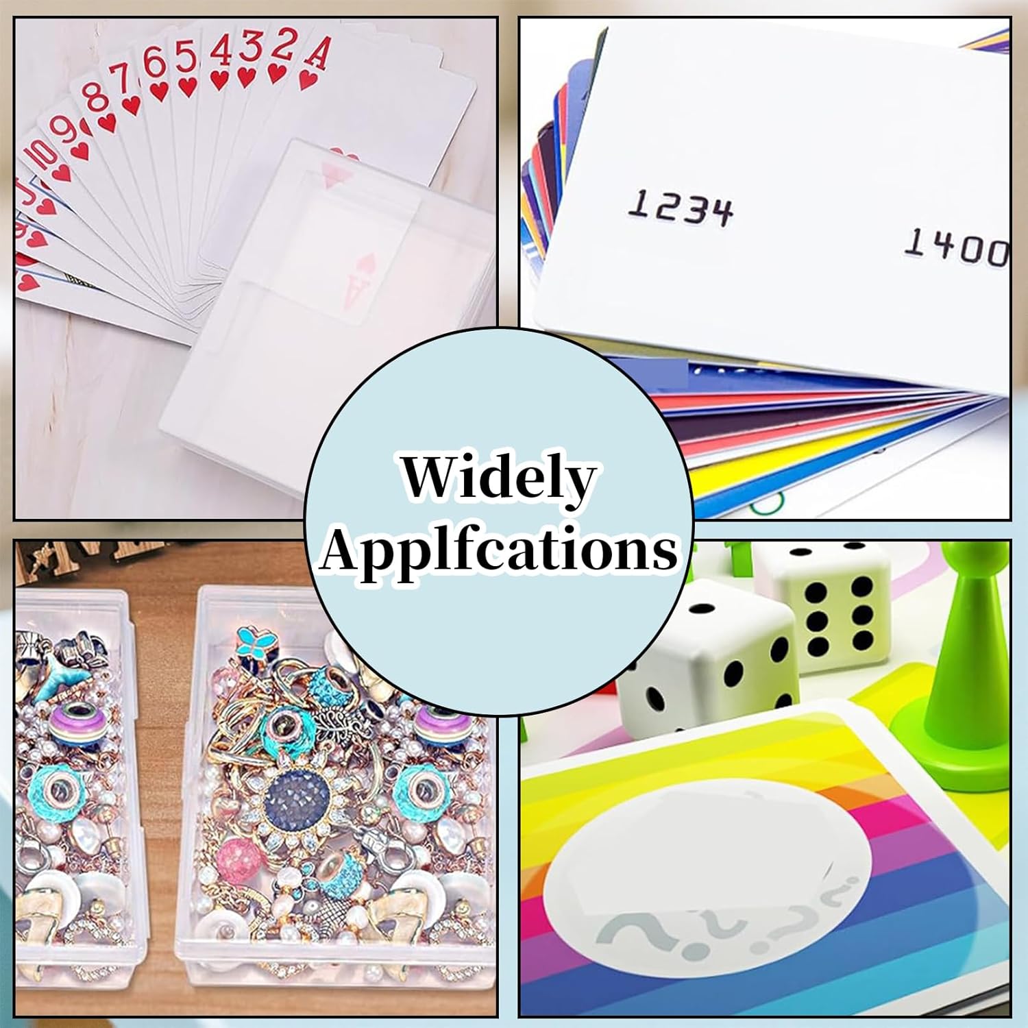 24 Pack Playing Card Case, Clear Playing Cards Deck Boxes, Empty Deck Cases, Plastic Storage Box Deck Holder with Snaps Closed for Gaming Business Card, 3.74 x 2.7 x 0.9 inch (NO Cards)