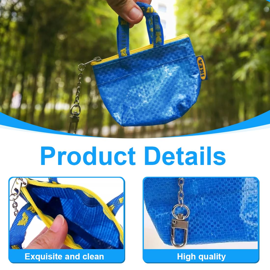 NHQZ Sacs à clés et Porte Monnaie Petit Format, 2 pièce
