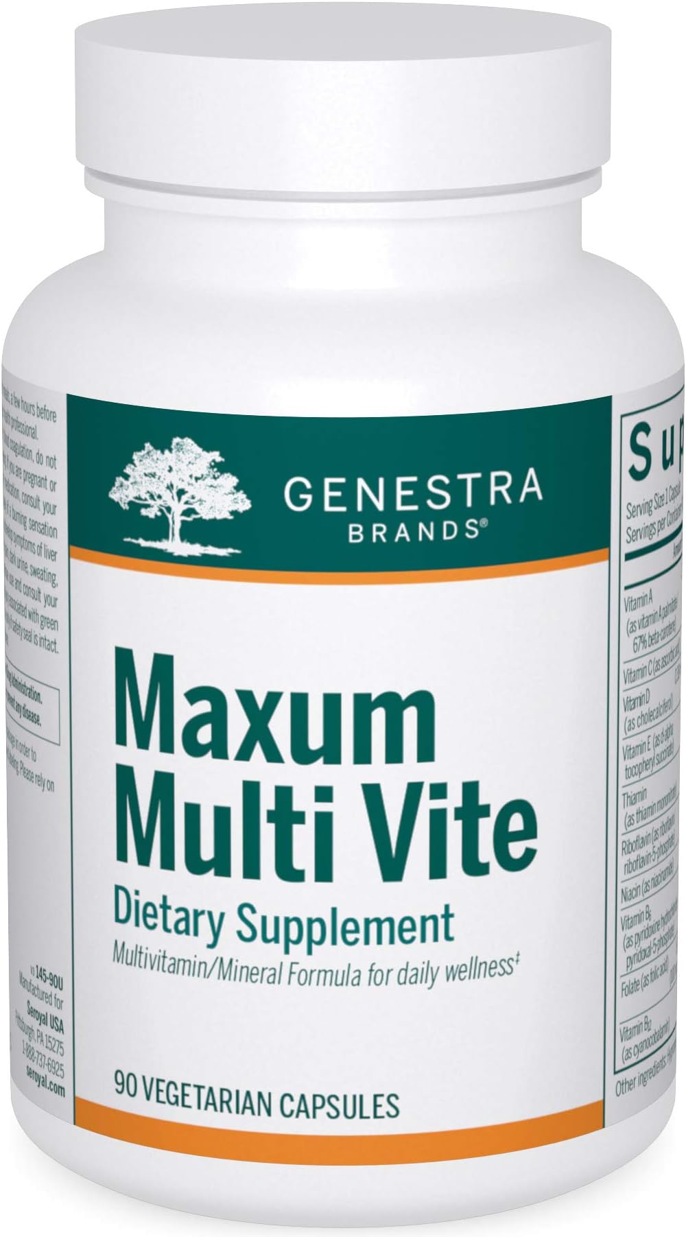 Genestra Brands Maxum Multi Vite | Multi Vitamin Mineral Formulation with Rutin, CoQ10 and Green Tea Extract | 90 Capsules