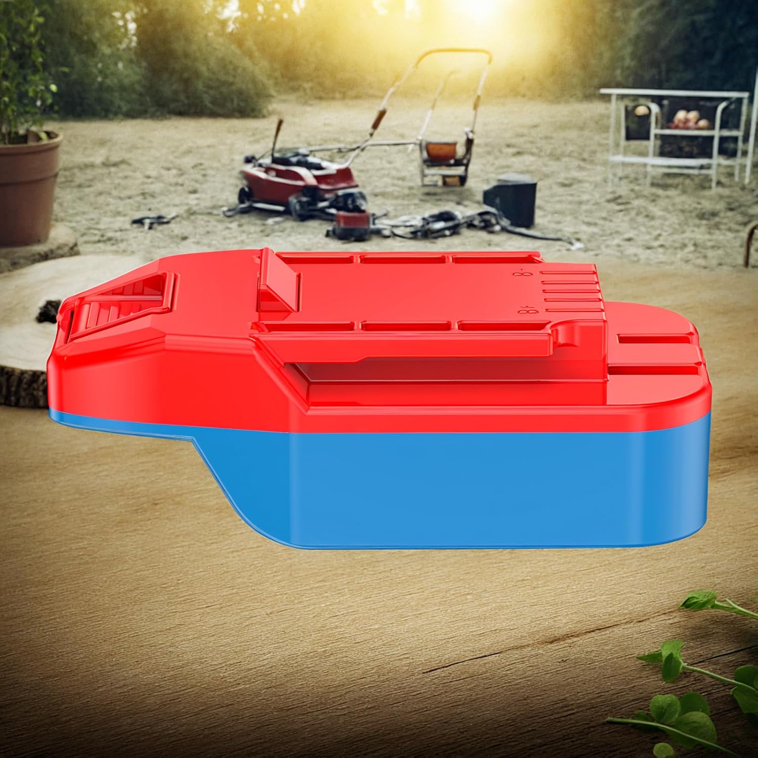 Enhanced 2-in-1 Adapter for Bauer 20V Tools, Red-Blue, Compatible with DeWalt & Hercules 20V Batteries for Supply Power Only, No Charging Function, 1 Adapter Only - Image 6