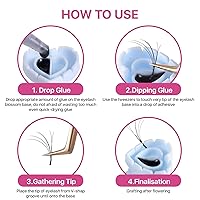 Vista 7 de Pretty memory - 100 anillos de pegamento para extensiones de pestañas, anillos de pegamento para pestañas, anillos de pegamento de corazón