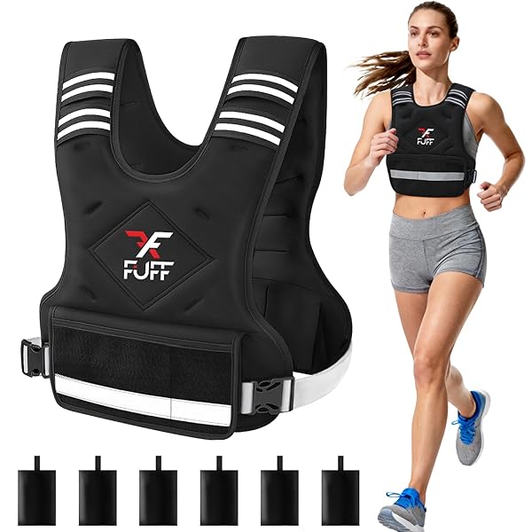 FUFF Weighted Vest Woman, 4-10/11-20/20-32 Lb Adjustable Weight Vest for Women Men, Female Strength Training Body Vest for Walking Exercise Running Workout