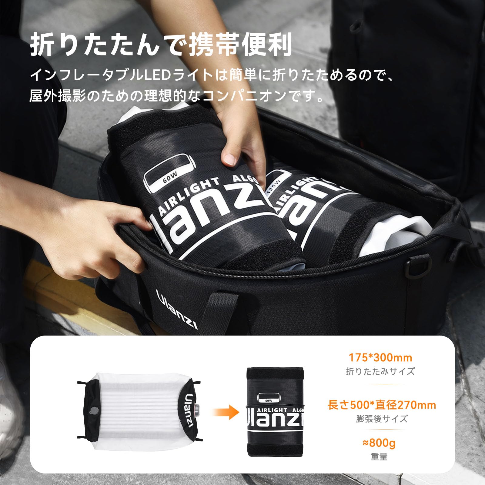 Amazon | Ulanzi AL60 撮影ライト ビデオライト MAX電力68W