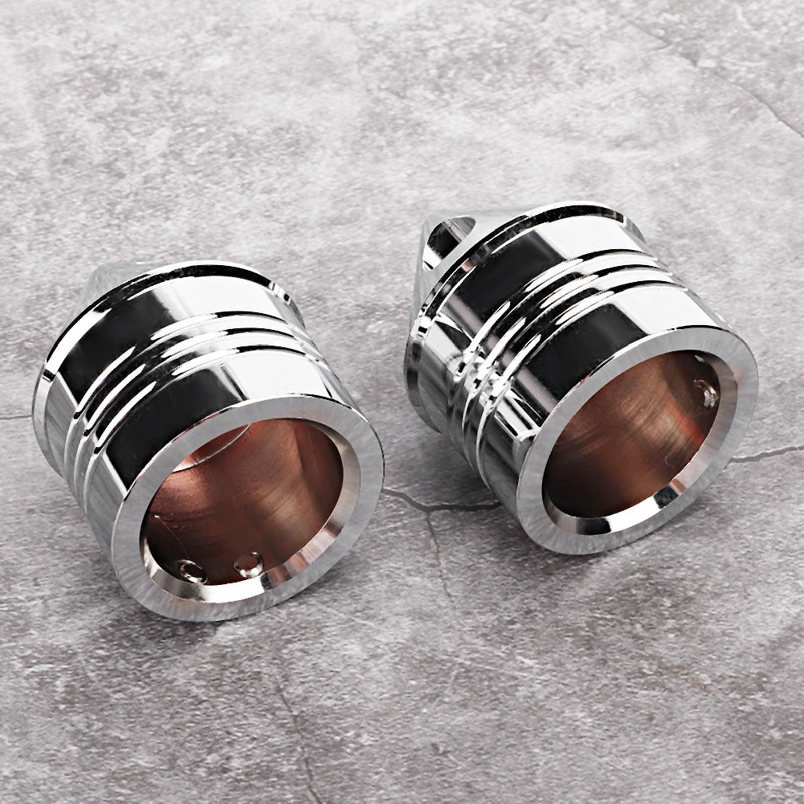 Tbest Couvercle D'essieu de Moto Couvercle D'écrou D'essieu Remplacement du Capuchon Avant en Alliage D'aluminium Remplacement Direct Performance Stable [Marque] avec écrou à (Chromé)