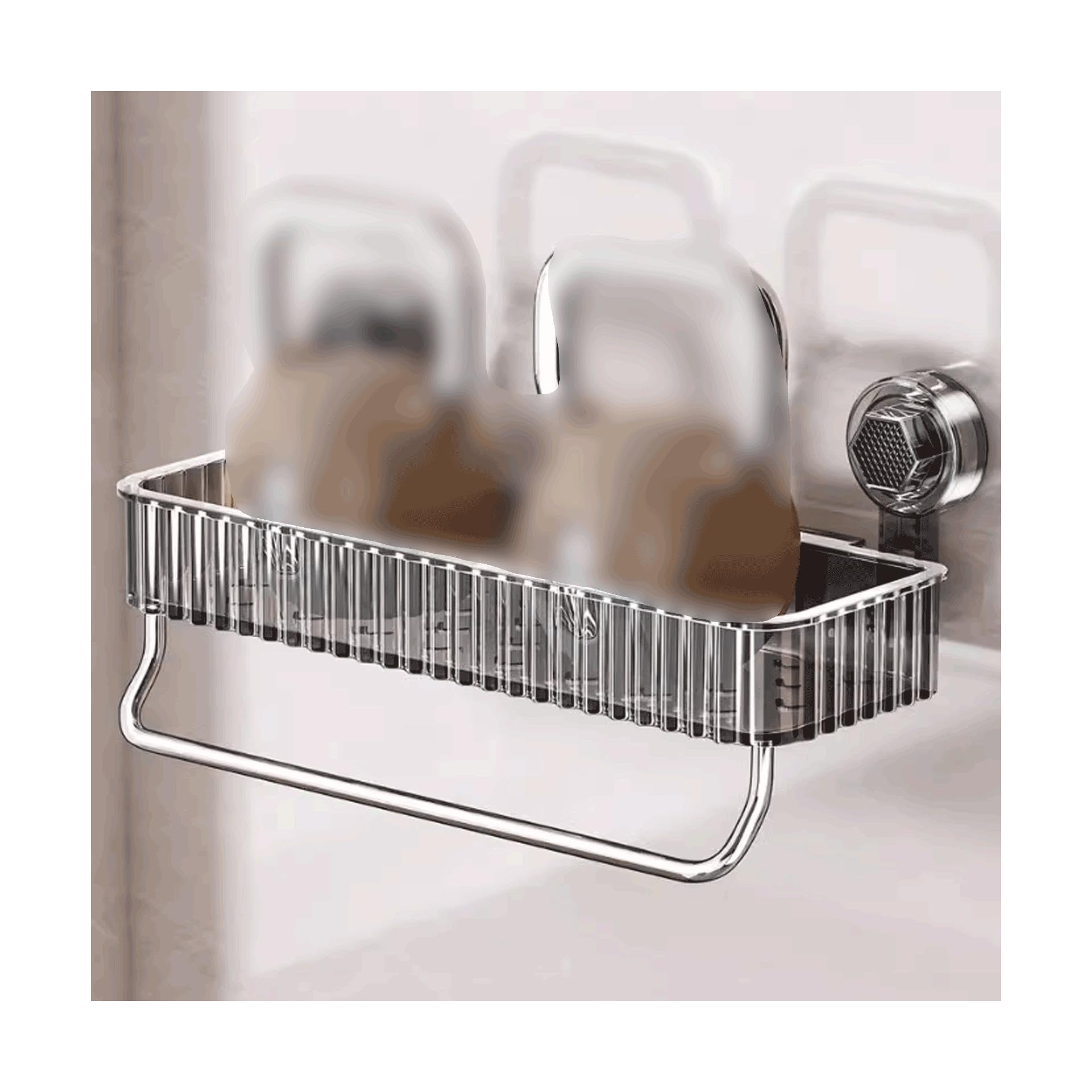 Versatile Mensole da Bagno in plastica Mensole da Bagno a Parete Mensole da Bagno a Ventosa Mensole da Bagno Rimovibili Solido