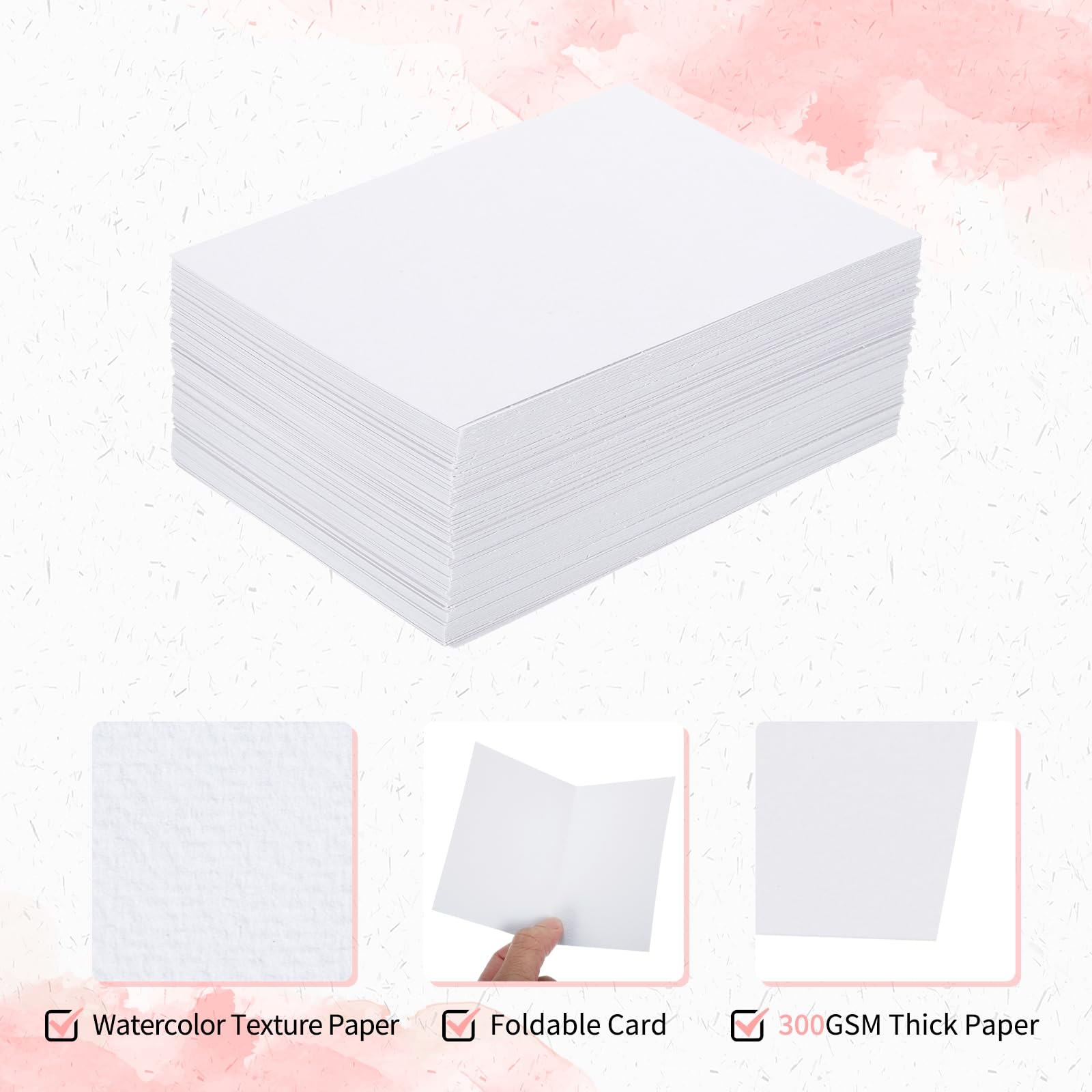 PATIKIL 500 Feuilles 5"x7" Papier Aquarelle En Gros Papier Peinture Coton