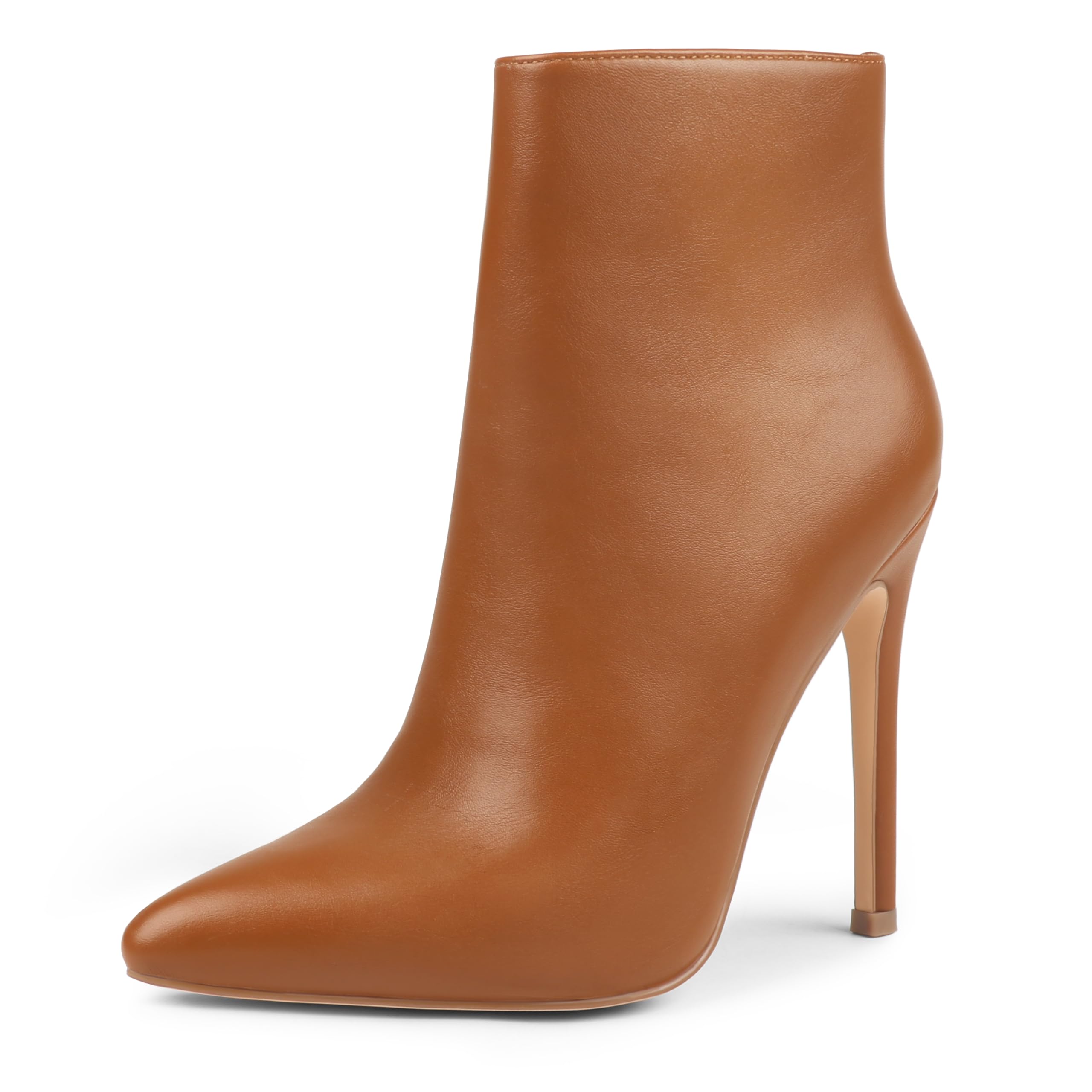 COLETER Womens Black Ankle Boots Closed Pointed Toe Stilettos Autumn Dress Booties