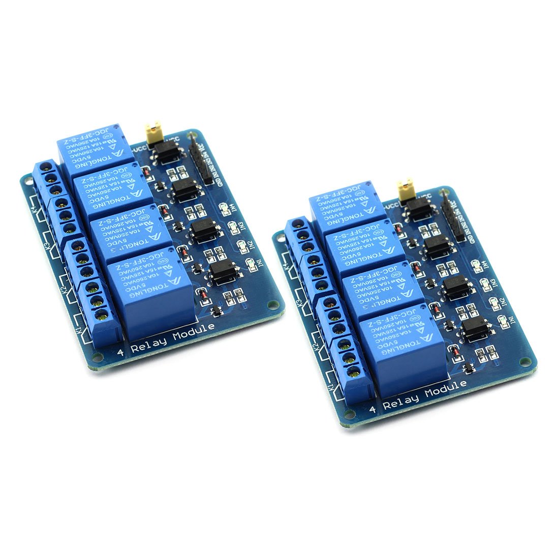 Buy DZS Elec 2Pack 5V 4Channel Relay Module with Optocoupler Active
