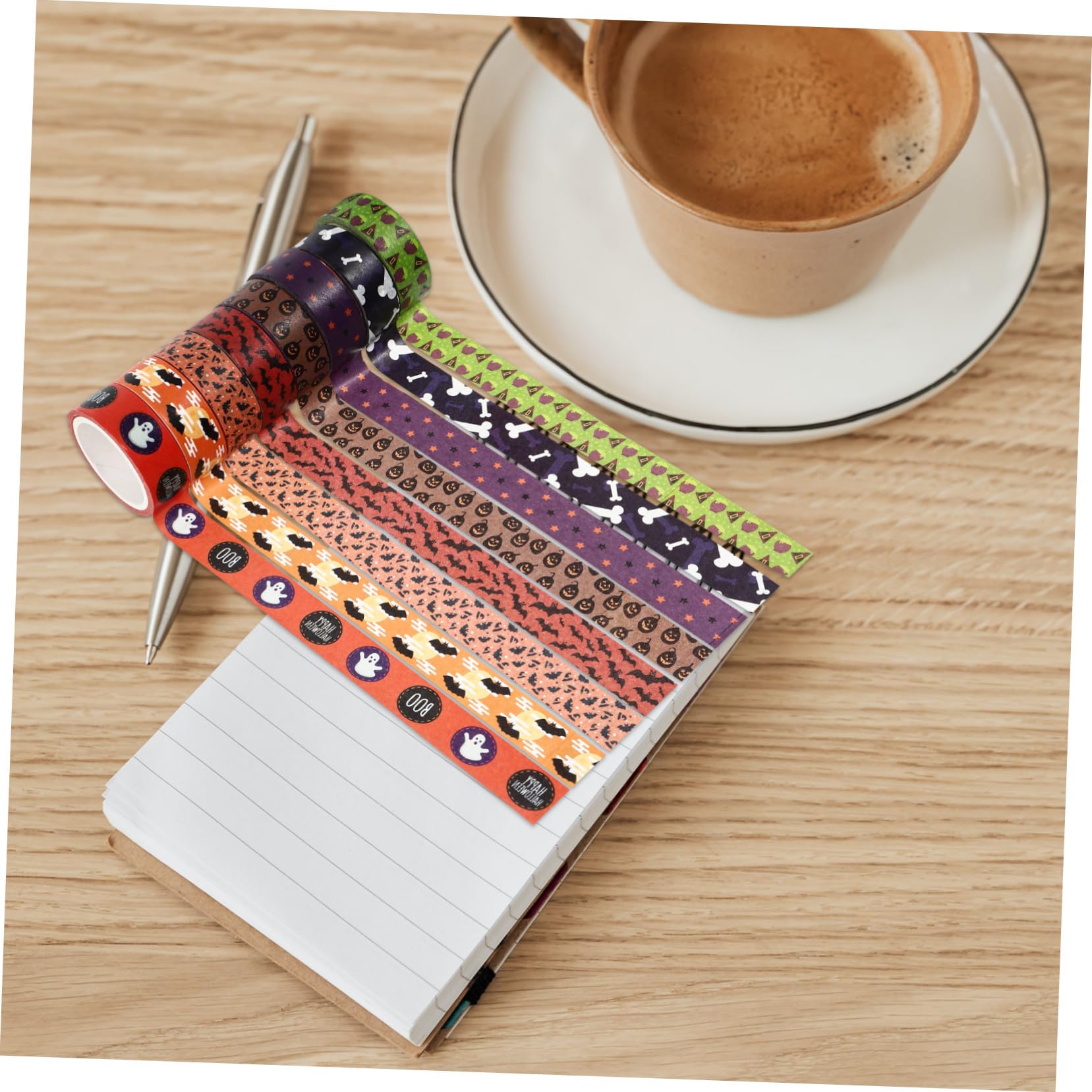 Angoily 56 Rouleaux Rubans Washi Halloween Adhésifs Décoratifs pour Scrapbooking DIY et Cadeau Set Thème