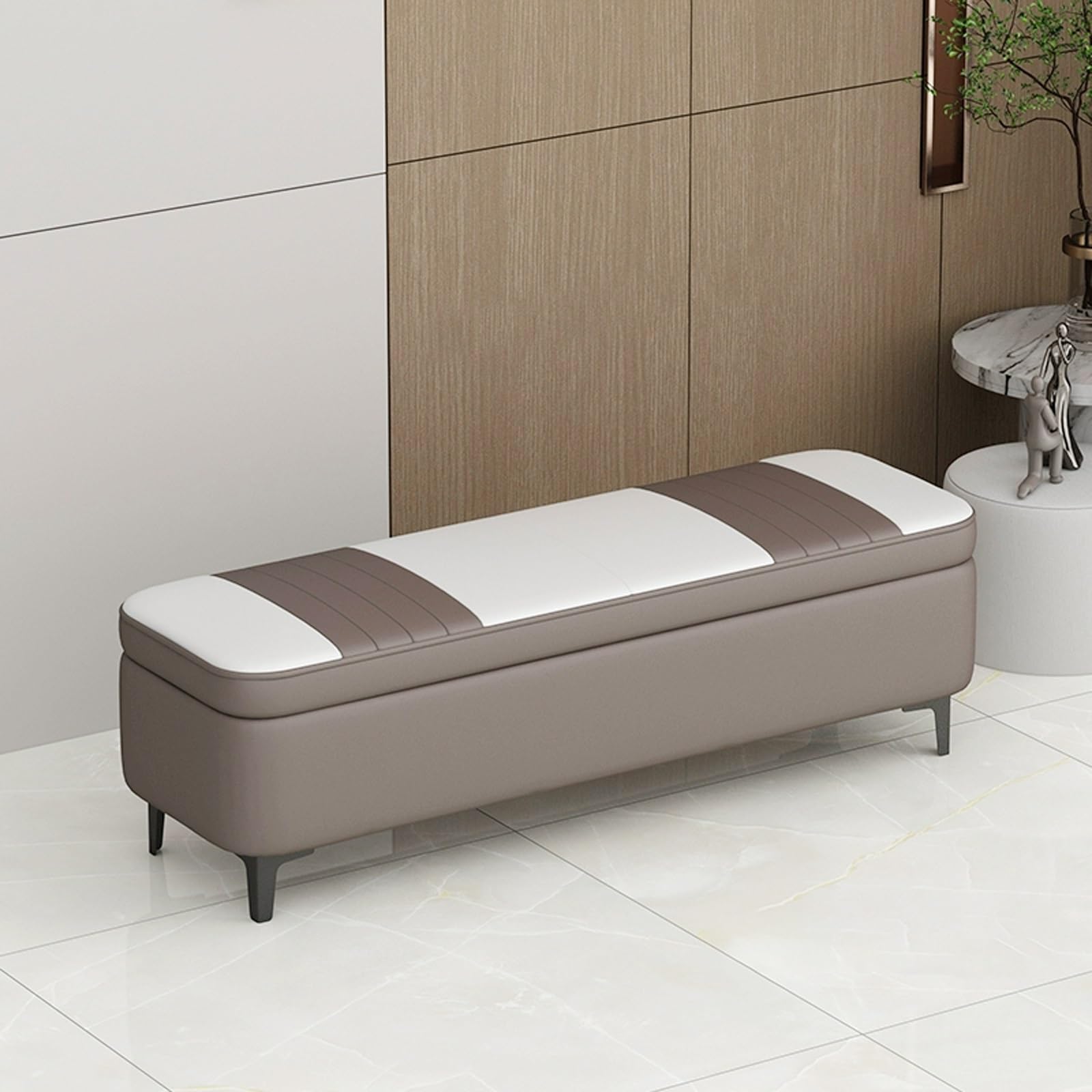 Banc à chaussures d'entrée moderne petit espace meuble de rangement élégant chaussures et couloir