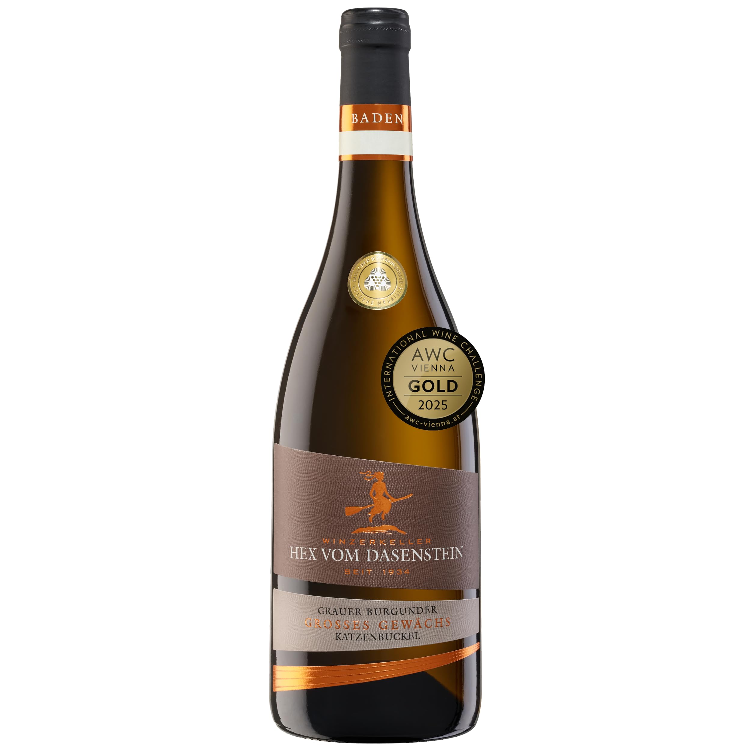 Hex vom Dasenstein Grauburgunder trocken - GOLD 2025 AWC Vienna - Großes Gewächs vom Gewann Katzenbuckel Weißwein trocken, limitierte Flaschenzahl, Qualitätswein aus Baden (1 x 0,75l)