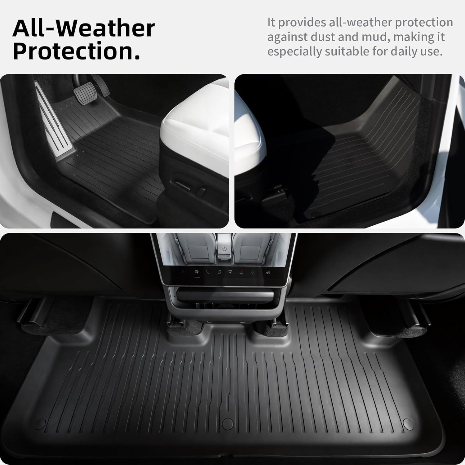 6 Pcs Liners for Tesla Model Y Juniper Accessories New 2025 2026(Not Fit Standard) All Weather Floor Mats Front Frunk Rear Trunk Mats Cargo Liner TPE Anti-Slip 5-Seater