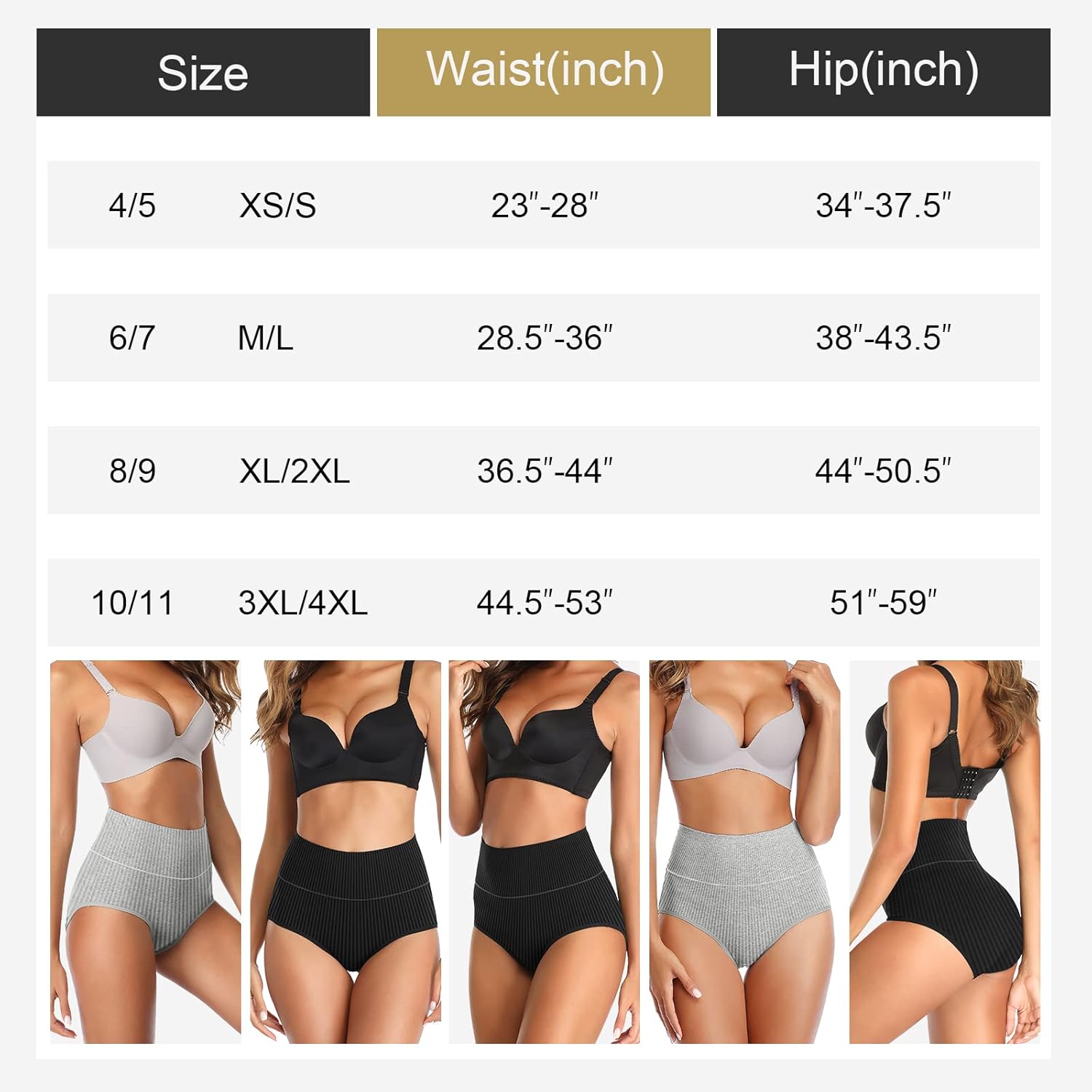 UMMISS Womens Underwear Cotton High Waisted Tummy Control Panties Plus Size Full Coverage Ladies Briefs - Image 6