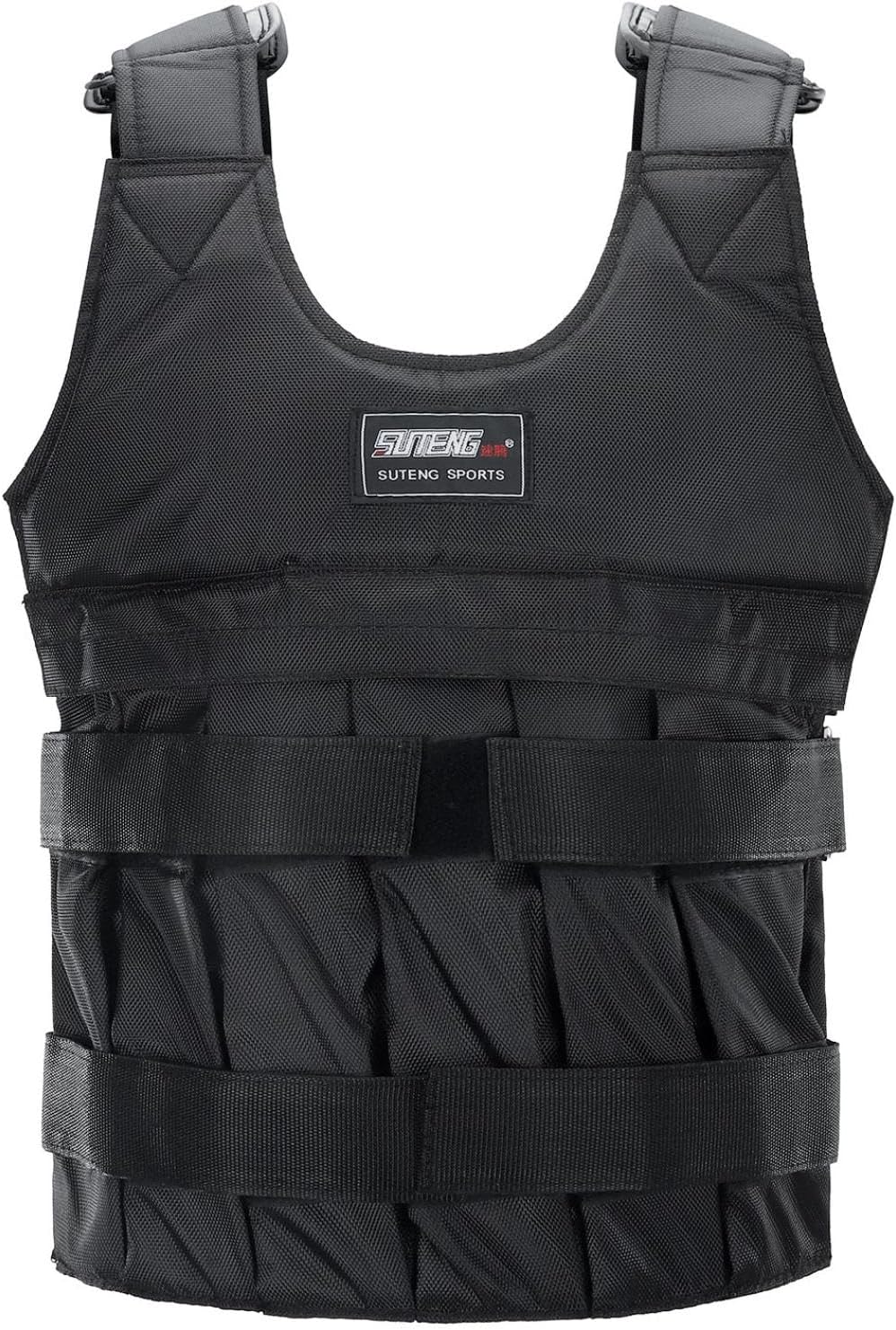 110LB Max Weighted Vest for Workout, Adjustable Weighted Vest with Reflective Stripe Running Vest for Men Women Strength Training, Training Workout, Jogging, Walking