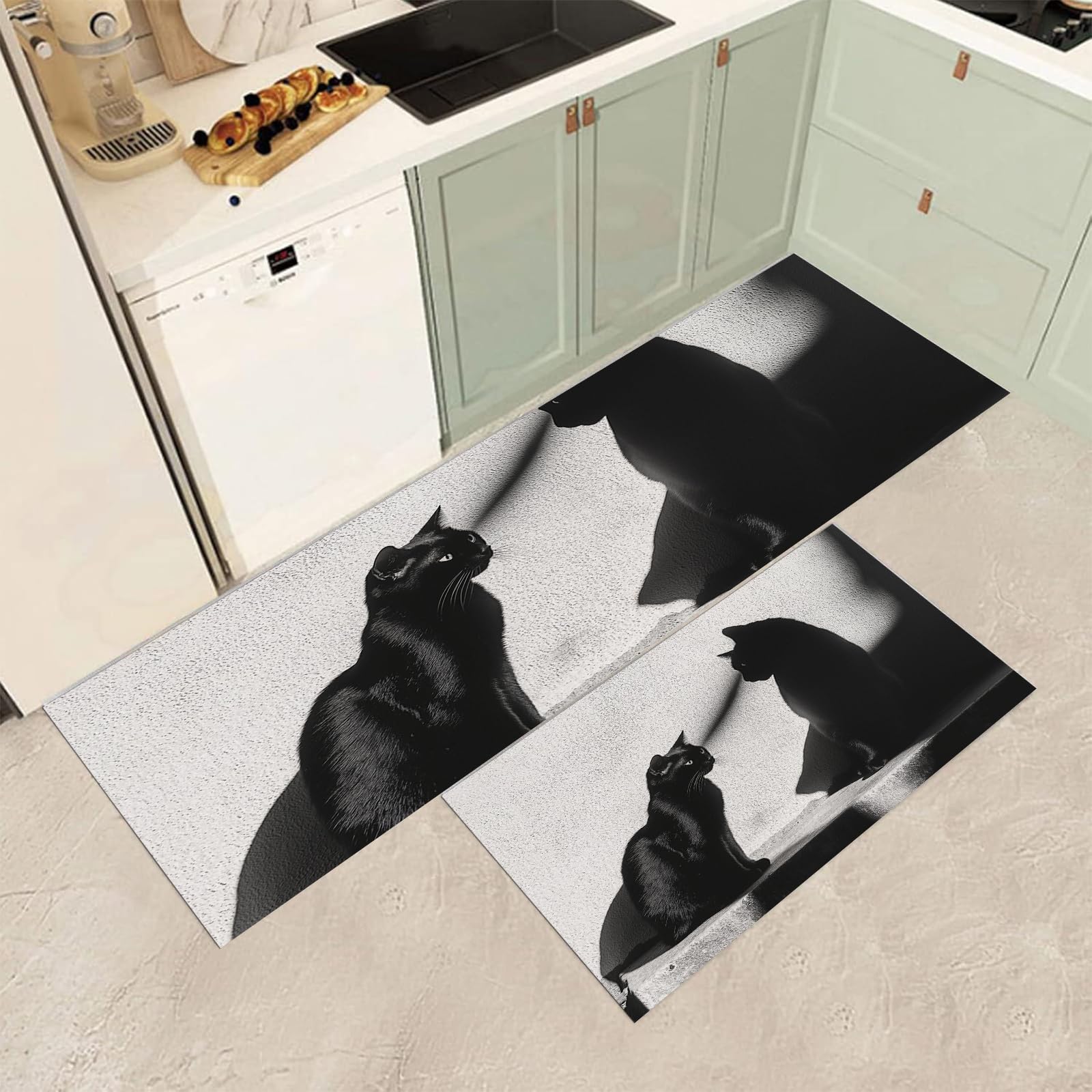 Tapis de cuisine absorbant lot de 2 résistant aux taches pour une maison toujours propre