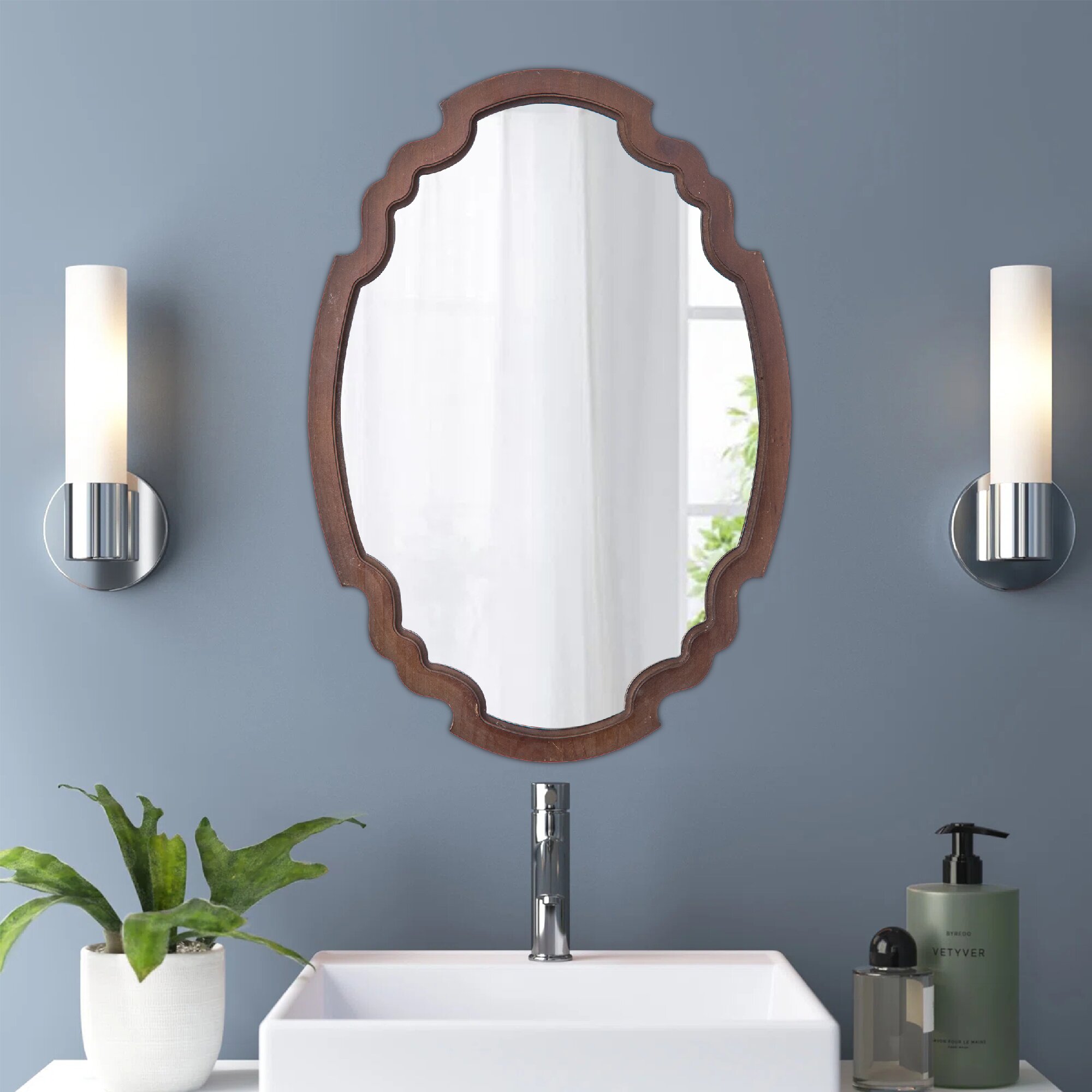 Amazon.com: Hanging Farmhouse Oval Mirrors for Wall Decor 16 X 22
