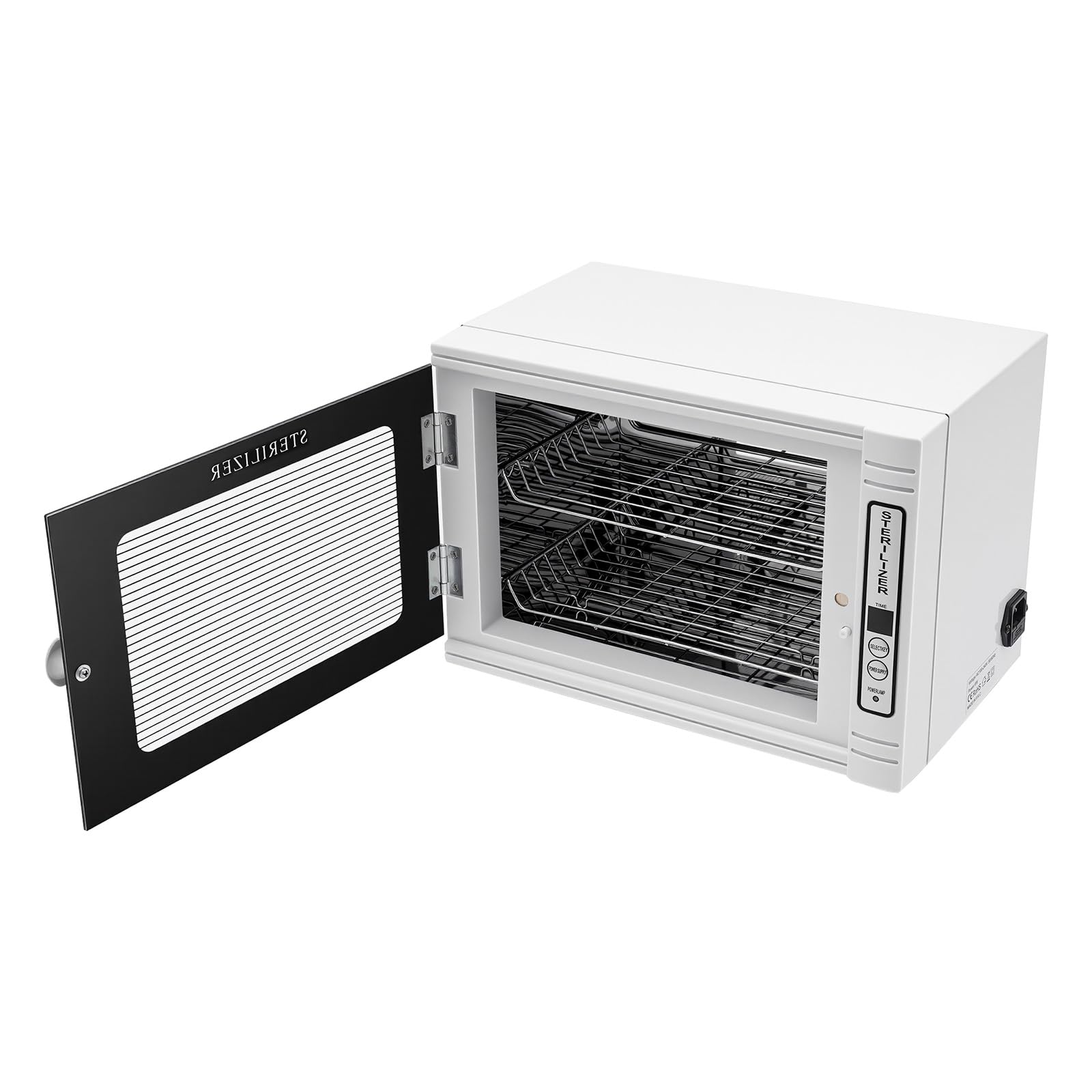 Esterilizador UV 12L – Esterilizador UV con ajuste de temporizador 5-60 min, 2 niveles, puerta de cristal, ozono y UV-C, para salón de uñas, peluquería, cosméticos, cuidado de pies y odontología