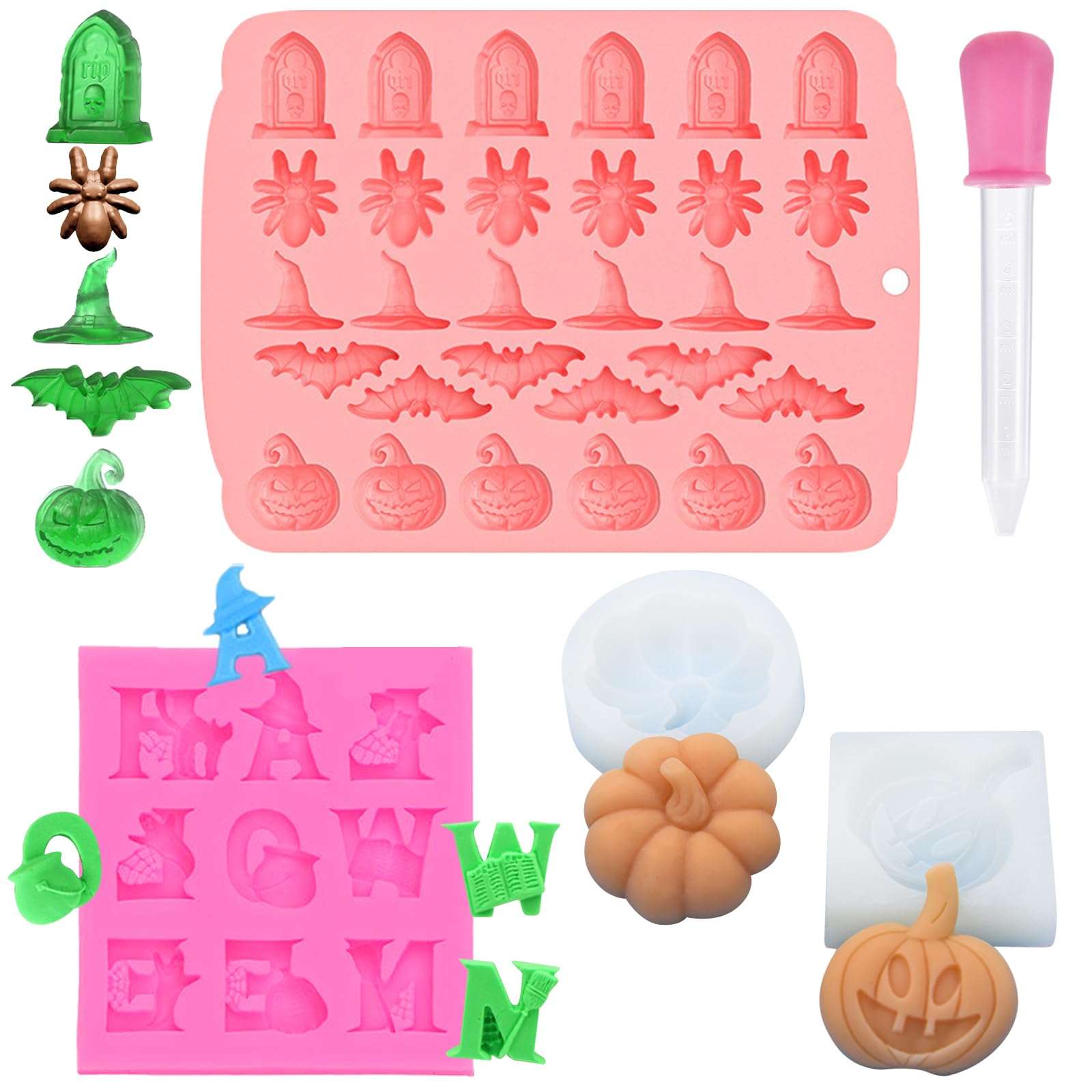 Halloween Silikonformen Set – Für Schokolade, Eis & Deko