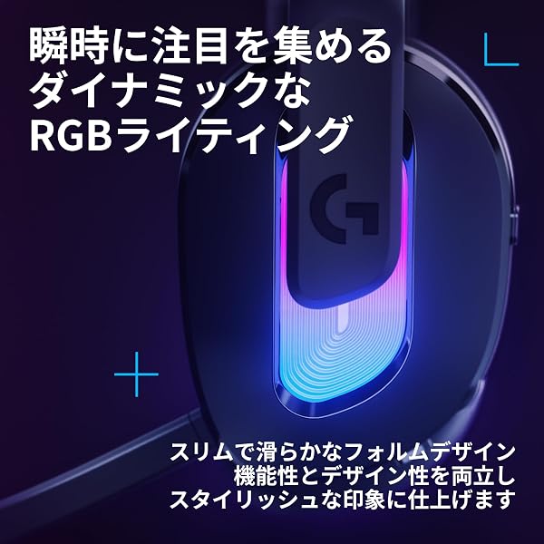 【Amazon.co.jp限定】Logicool G ワイヤレス ゲーミングヘッドセット G522 LIGHTSPEED G522-BKd 軽量 マイク付き Bluetooth 有線 対応 90時間連続使用可能 LIGHTSYNC RGB PS5 PS4 Switch2 PC windows Mac ヘッドセット ヘッドフォン ヘッドホン 国内正規品 ※Amazon限定の壁紙ダウンロード付き - 5