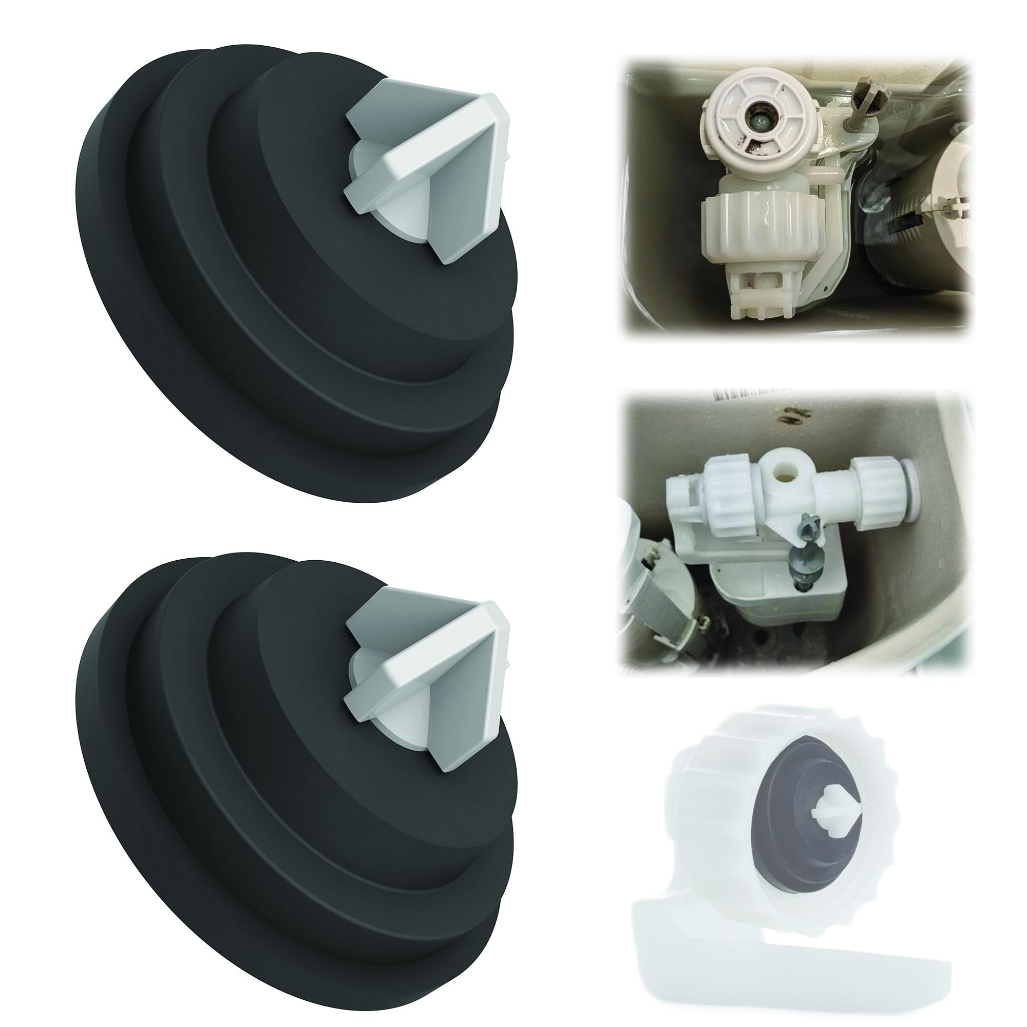SET 2 GUARNIZIONI MEMBRANE CON INSERTO PER RUBINETTO FLOTTORE BATI-SUPPORT Wc MECCANISMO DI CACCIA ACQUA | STOP PERDITA | SOSTITUZIONE COMPATIBILE CON SIAMP CLASSIC SWITCH OPTIMA COMPACT EC…