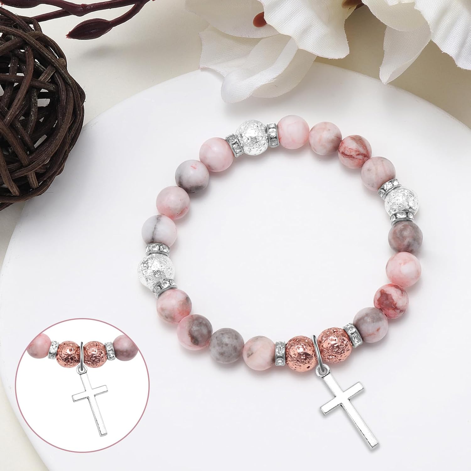 Bible Verse Bracelets with Cards Christian Gifts for Women Girls Teens Boys Sister Religious Gift for Friends Family Inspirational Beaded Bracelets First Communion Gifts Graduation Birthday Gift - Image 4