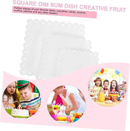 Miniatura 2 de NOLITOY Bandeja para servir aperitivos, frutas, postres, dulces, ideal para fiestas, vacaciones, organización de cocina, plato de comida resistente,