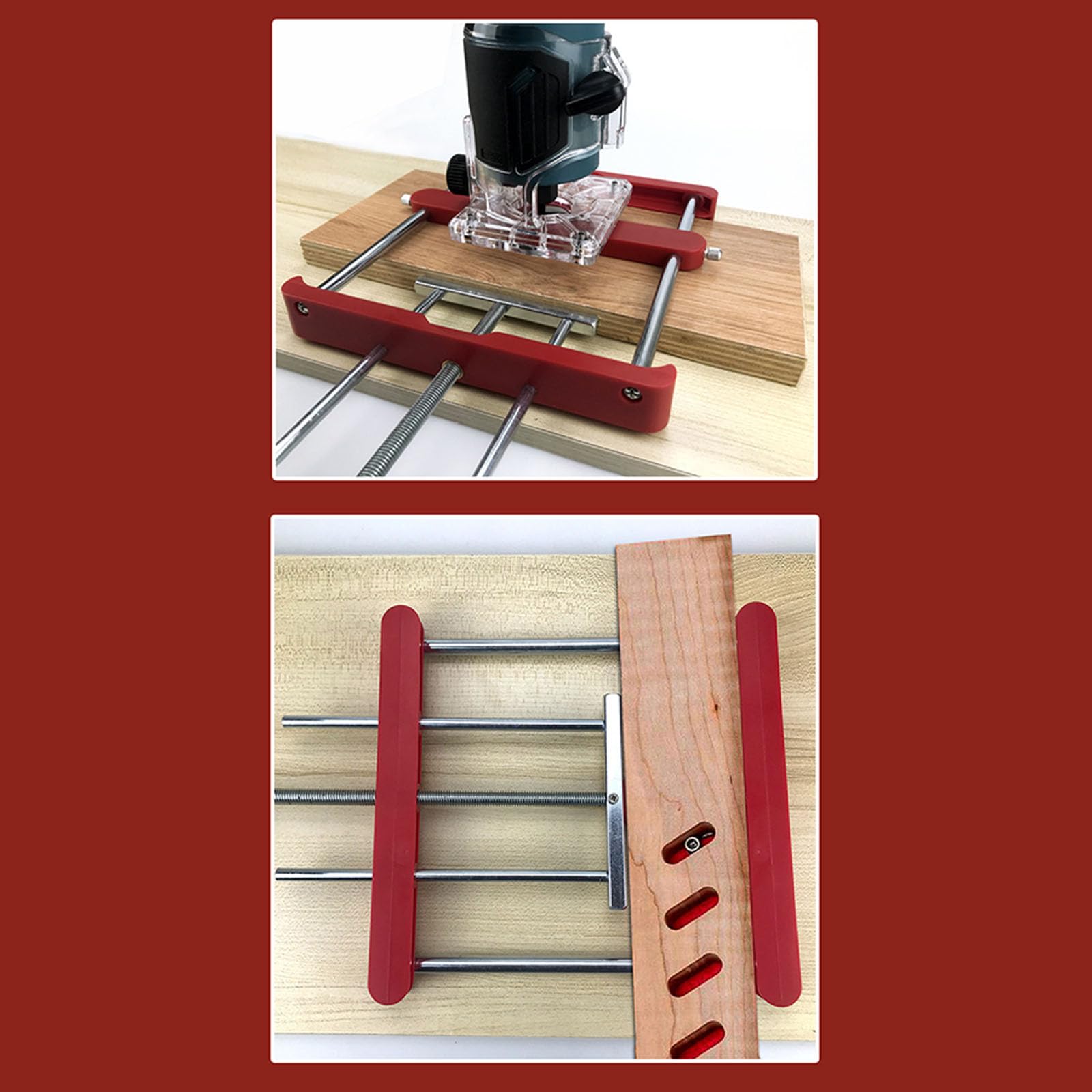 Strumento di localizzazione della maschera della guida di perforazione in alluminio per applicazioni di precisione Lavorazione del legno e artigianato Strumento di localizzazione del legno regolabile