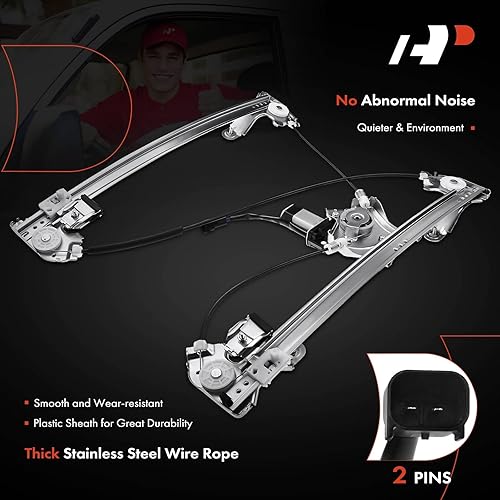 Miniatura 5 de A-Premium Elevalunas eléctrico con motor compatible con Ford F-150 Lobo 2004-2008 Lincoln Mark LT 2006-2008 Pickup Crew Cab Pickup Trasero Izquierdo