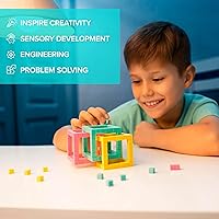 Vista 3 de PIXIO Sweet - Bloques magnéticos pequeños de construcción en estilo de arte de píxeles con aplicación gratuita - Cubos de plástico de 5/16" con 6