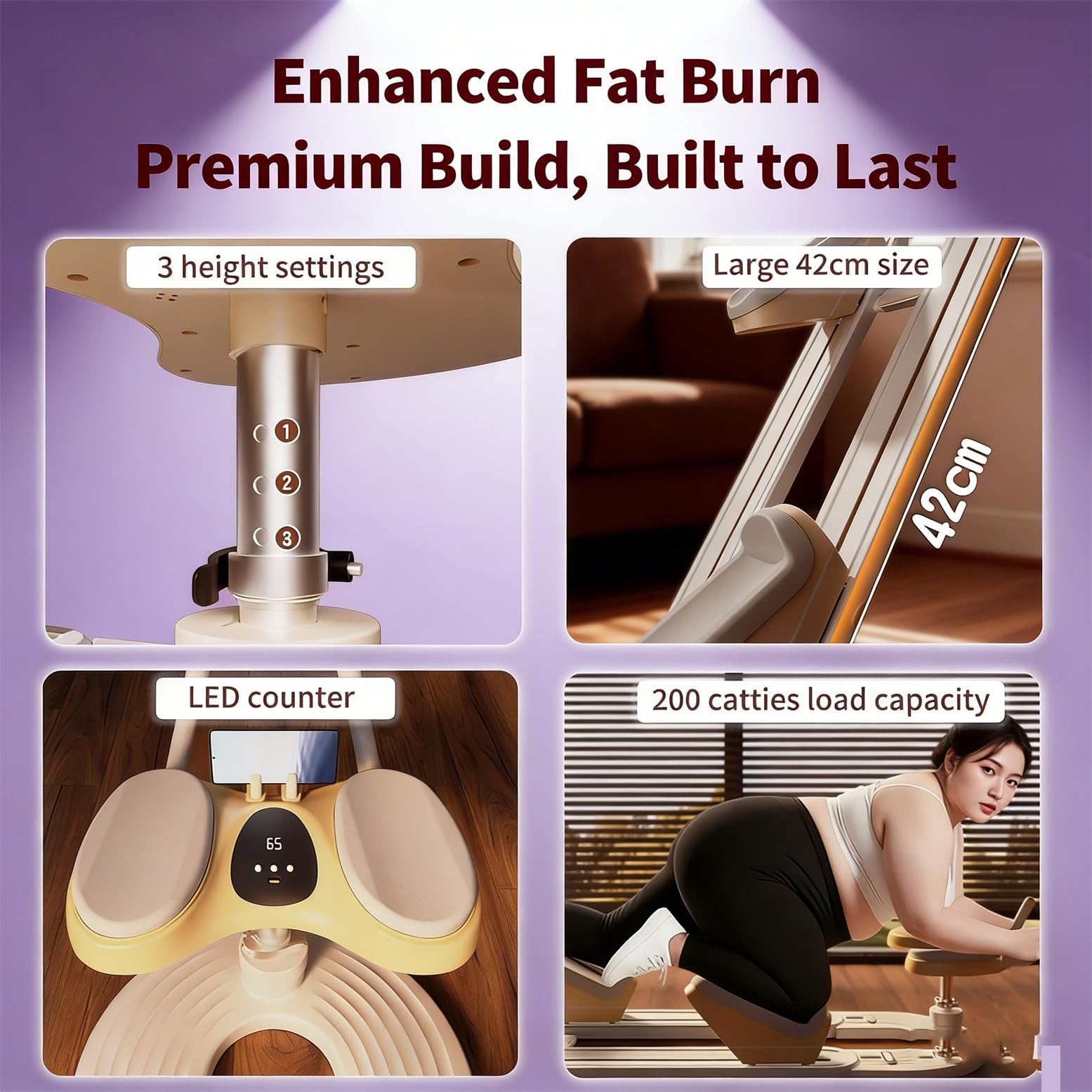 Estirador de espalda ajustable, entrenador de núcleo para dolor de espalda baja y corrección de postura, capacidad de 220 libras, dispositivo de fitness en casa