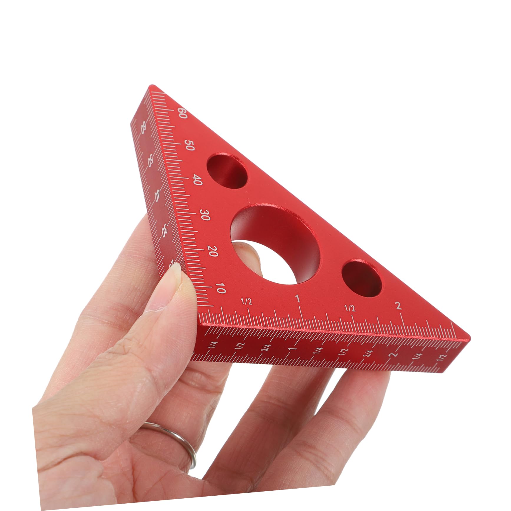 UKCOCO 2 Piezas Regla de Carpintero de Aleación de Aluminio con Clara Regla de Ángulo para Herramienta de Medición para Diy