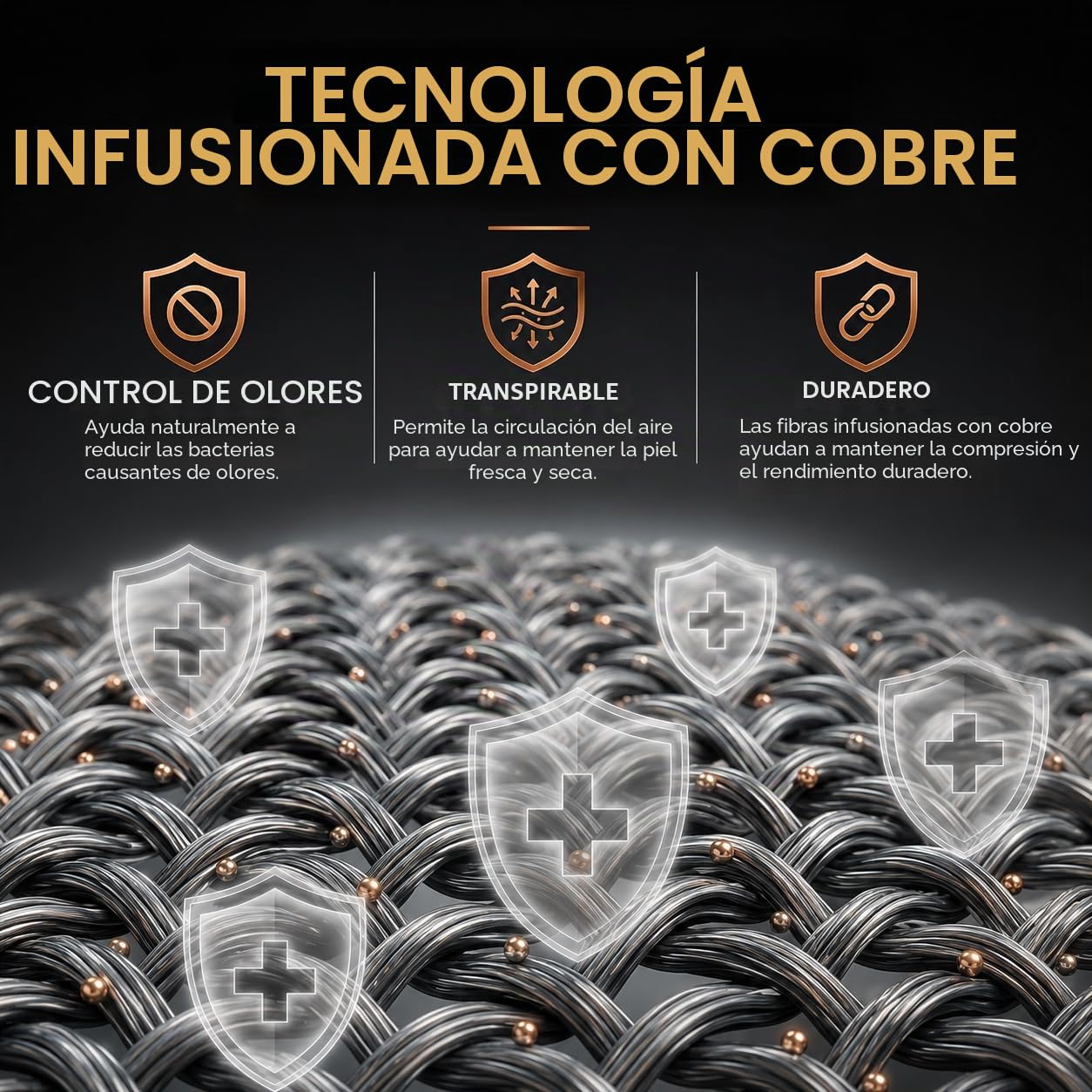 COPPER HEAL Rodillera magnética – Compresión de cobre para hombres y mujeres – Tamaño universal ajustable – Soporte para artritis, dolor, lesiones y recuperación