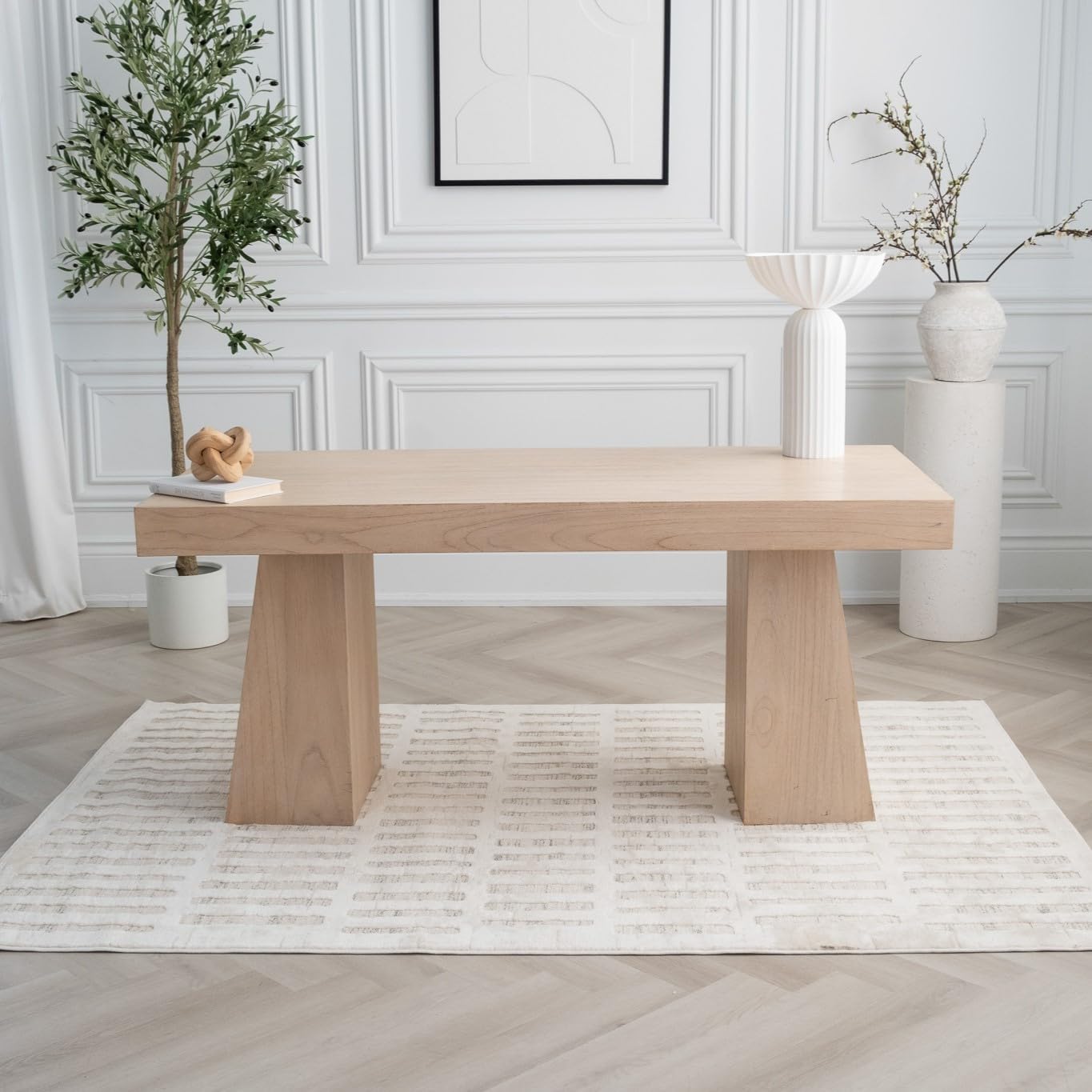Rug Branch Astra 7'x10' (Exact Size: 6'7" x 9'6") Modern Indoor Area Rug, Beige Cream - Living Room, Bedroom, Dining Room, and Kitchen Light Cream 7' x 10' (Area Rug)