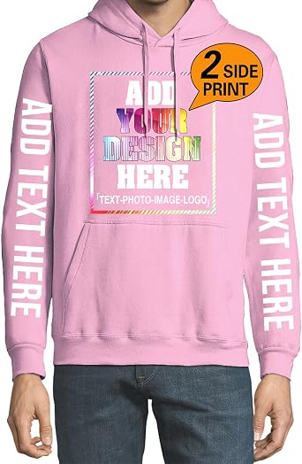 Custom Hoodie Men Women Design Your Own Personalized Pullover Sweatshirts Add Text Image Front Back Hoodies