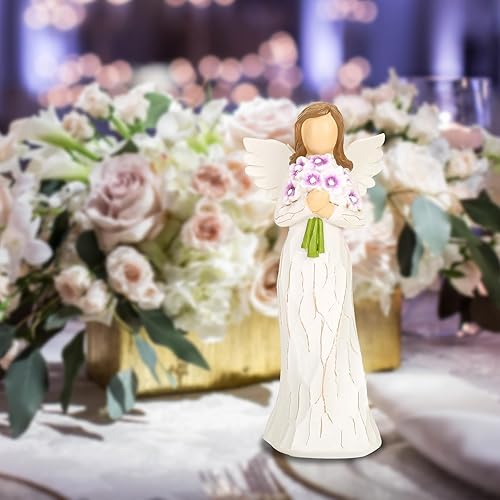 Miniatura 8 de Figura de ángel guardián escultura de ángel rezante tallada a mano regalos alentadores regalos de decoración del hogar expresión de amor esperanza
