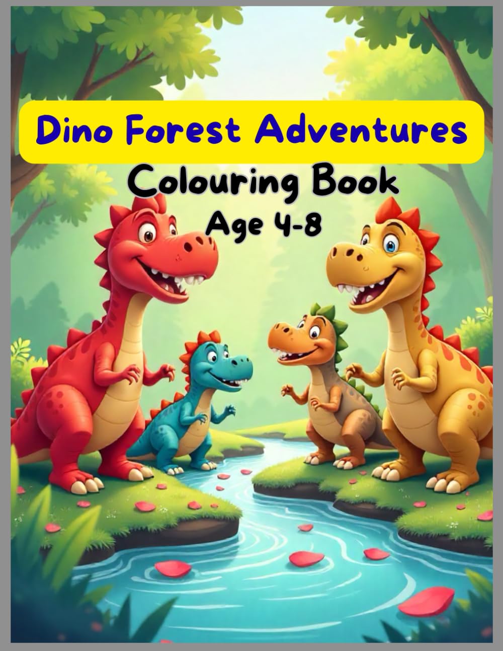 Dino Forest Adventures Coloring Book for Kids Ages 3–8 | Cute Dinosaurs in Colorful Forest Scenes | Fun & Easy Coloring Pages: 30 Adorable Dinosaur ... Forest Adventures for Toddlers and Young Kids