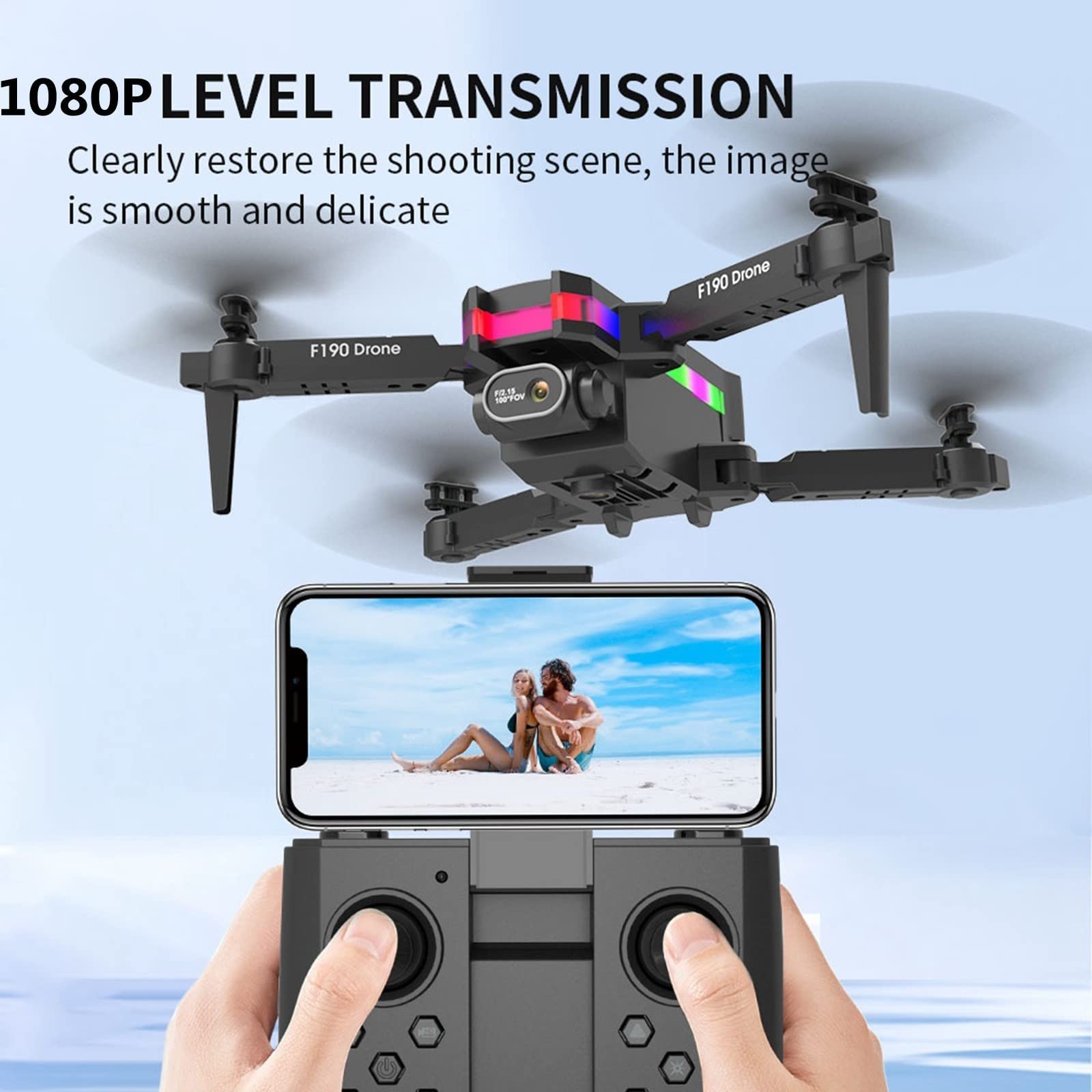 Składany Mini Dron, Quadkoptery Fotograficzne Z Podwójną Kamerą FPV 4K HD, Tryb Bezgłowy Z Utrzymywaniem Wysokości, Wideo Na Żywo 2.4G WiFi, Inteligentny Lot Dookoła, Dla Chłopców I Dziewcząt