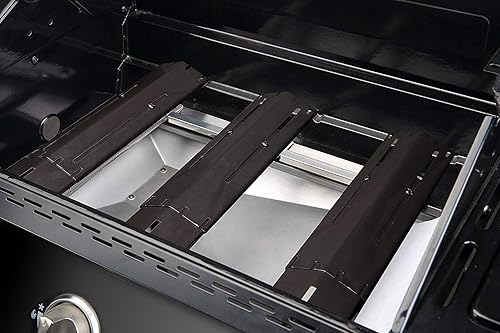 Miniatura 7 de Protector universal ajustable para placa de calor para parrilla, repuesto de barra aromatizante de acero porcelánico para parrilla de gas, tienda de