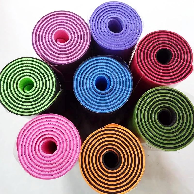 VIO® Anti Slip Roll Up Yoga Mat Eco Friendly Foldable Non Slip Soft Exercise Mat for Pilates Fitness Gym Workout for Men Women Beginners Elderly for Indoor Outdoor 183CM x 61CM x 6MM