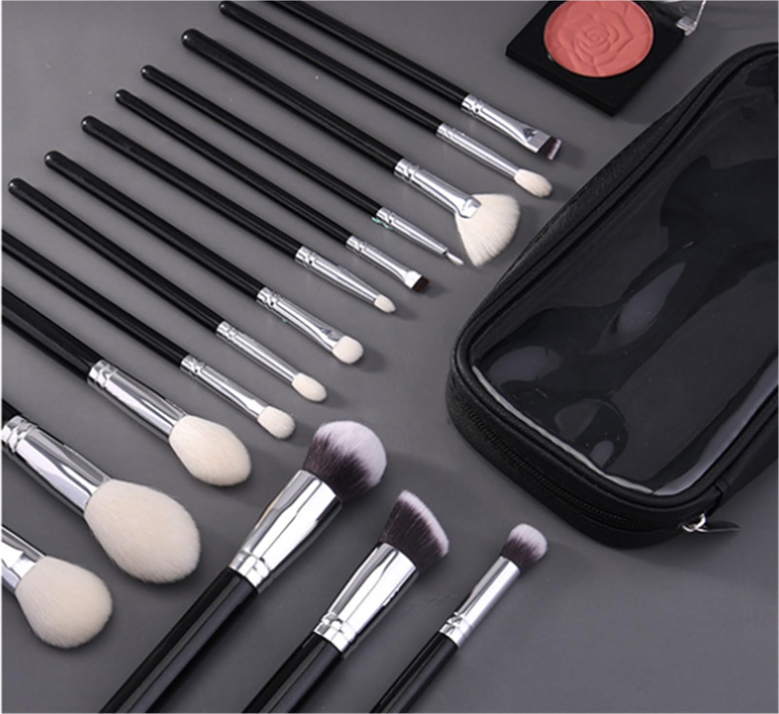 Set Pennelli Make Up Trucco Set Di Pennelli For Il Trucco Fondotinta Correttore Ombretto Pennello For 15 Pezzi Viaggio Professionali(With brush bucket)