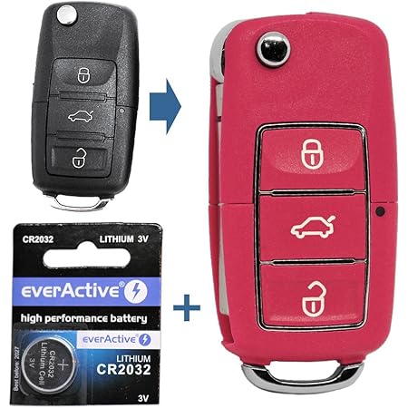Auto Schlüssel Gehäuse Für Volvo - 4 Tasten Fernbedienung Mit Batterie