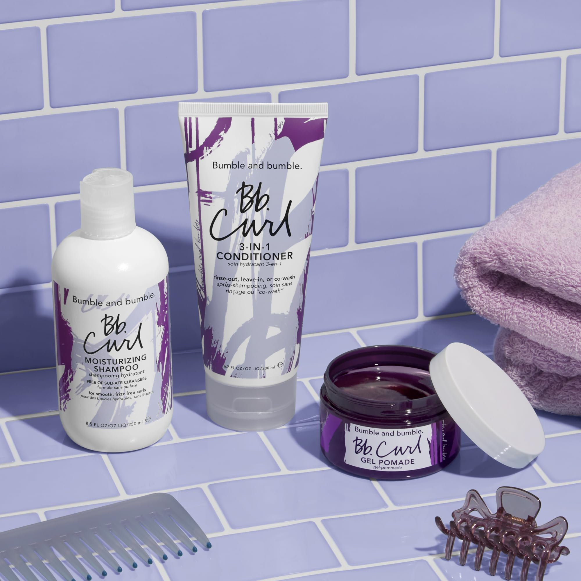 Bumble and bumble. Curl Gel Pomade | Adds Shine and Definition to Coily, Curly, Wavy Hair | Anti Frizz | Adds Shine | With Jojoba, Avocado + Coconut Oil | Standard Size, 3.4 Fl Oz