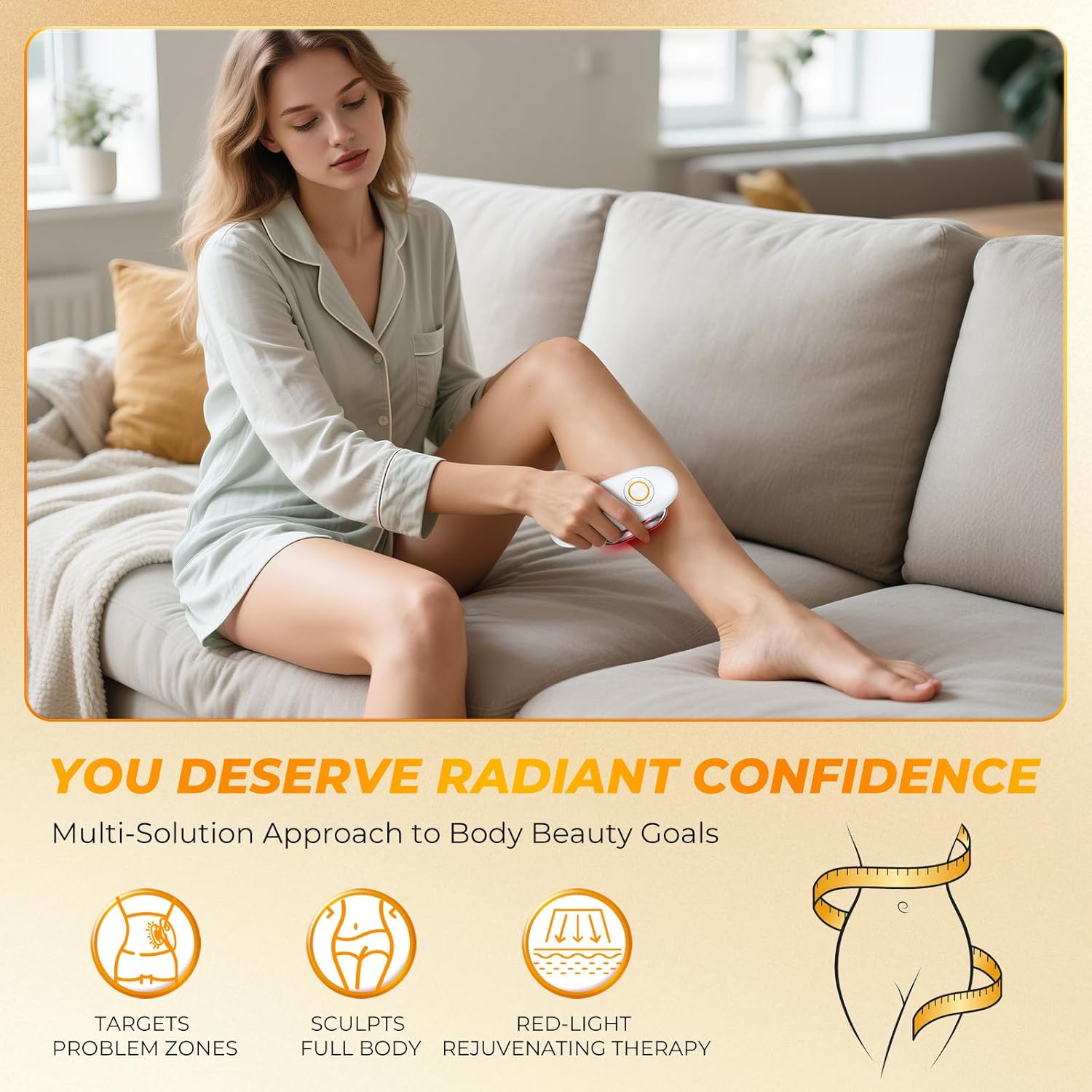 3-in-1 Cellulite Massage - Body Sculpting Machine Home Use Cupping Therapy Tool for Belly, Arms, Legs, Waist - 2 Modes Portable Skin Tightening Device -1Pack - Image 7