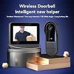 Video Doorbell, 1080P Video Doorbell Intercom System, Night Vision, 2 Way Talk, IP66 Waterproof, 170° Wide Angle, for Home Security