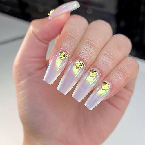 Miniatura 5 de Daily Charme Polvo cromado Stardust (zafiro) 0.04 oz, polvo cromado iridiscente, efecto holográfico, pigmento de polvo cromado vibrante para uñas,