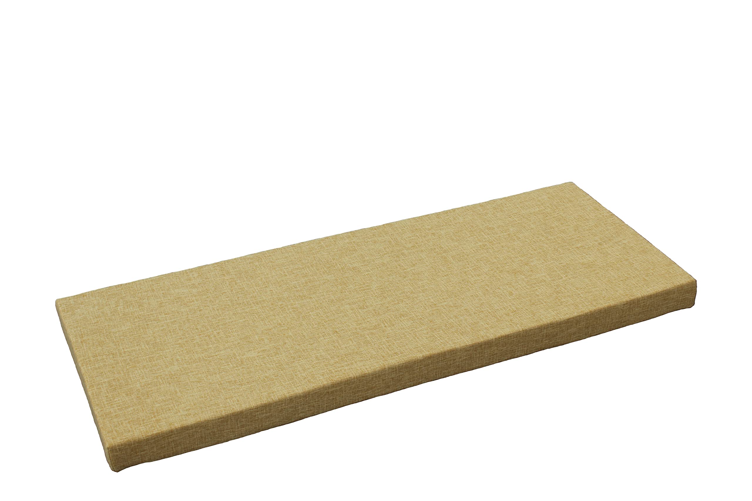 Ginsimar Custom Size Cushions for Outdoor/Indoor Patio Furniture Dinning Bench, Storage bench, Wood Bench, Bed Room Bench End of Bed, Shoe Rack, with Thick Upholstery Foam (Yellow; 40 x 40 x 5 cm) โ image 1