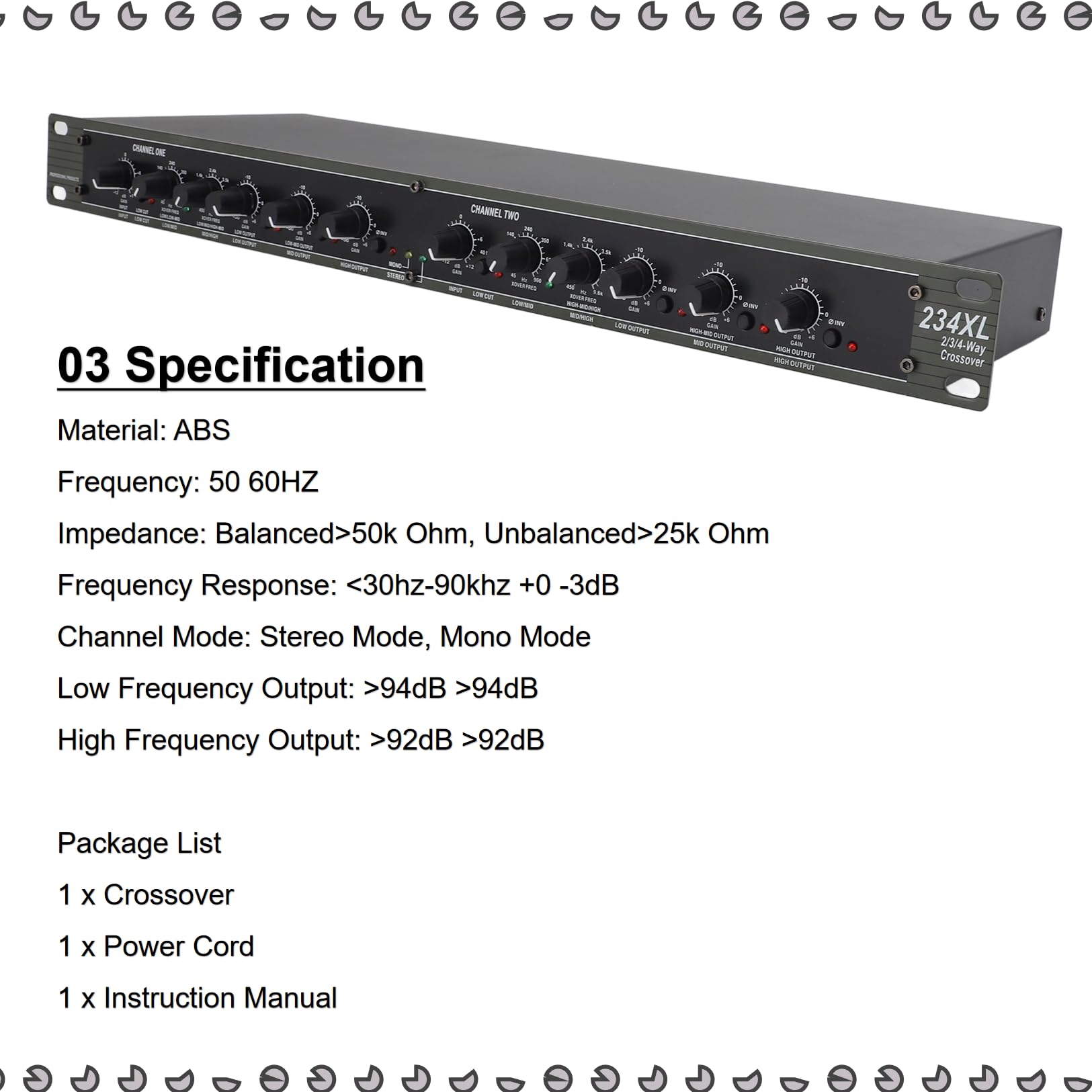 Amazon.com: 234XL Crossover, Professional Stereo 2/3 Way Mono 4