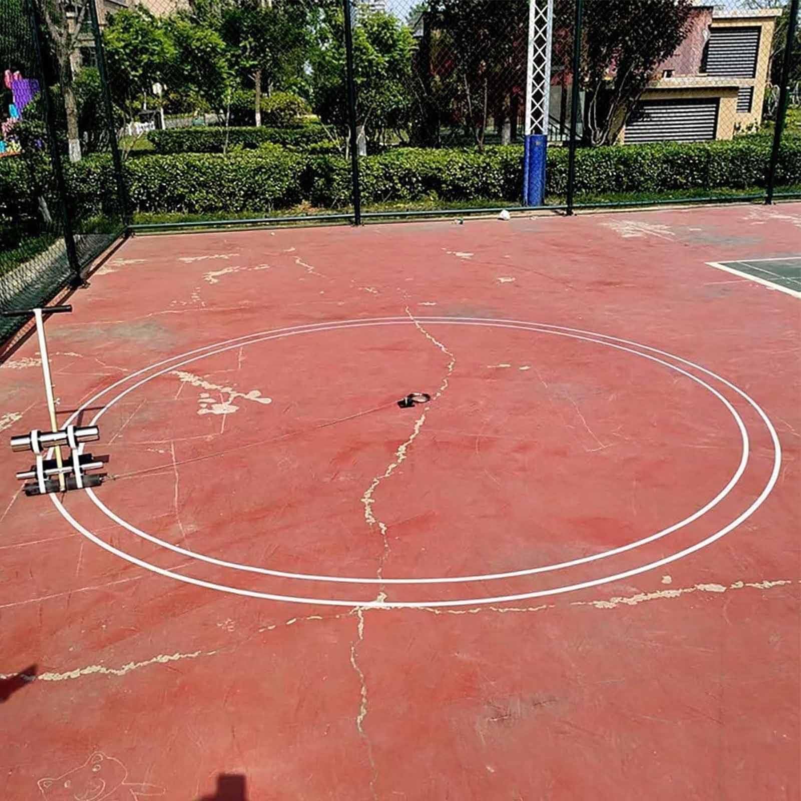 Scribing Tool,Hand Push Floor Marking Tool, Basketball Court Marking Kit, Tape Marking Machine,with Marking Tape Roller, Circle Drawing Kit,for Driveway, Asphalt, Easy to Use